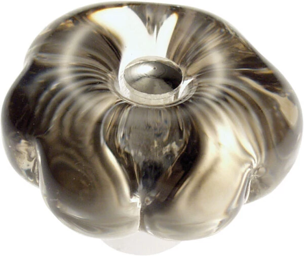 Glass Design DAISY platinum üveg / fényes króm bútorfogantyú Ø 40 mm P366T25F4DM40