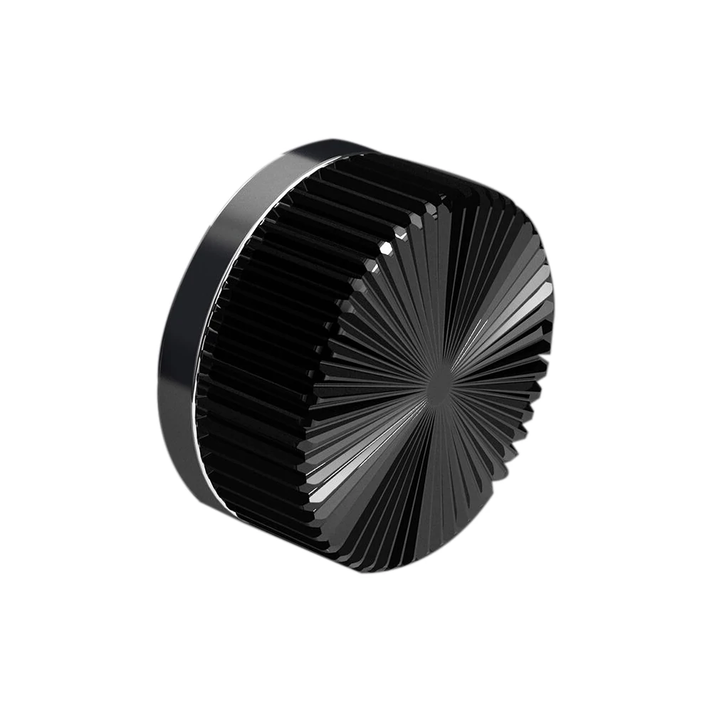 Glass Design RAY Pull fekete üveg / fényes króm körrozettás fix ajtógomb RAYPULLT35F4