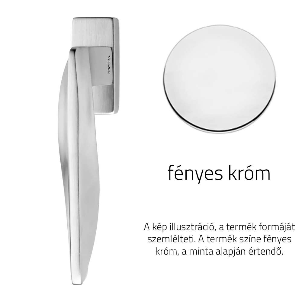 Linea Cali Aqua fényes króm ablakfélkilincs 1440 DK CR