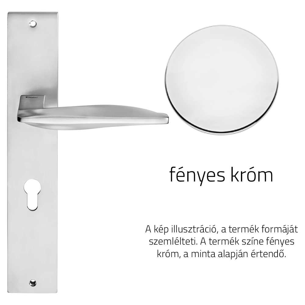 Linea Cali Aqua fényes króm kilincsgarnitúra hosszúcímen 1440 PL CR