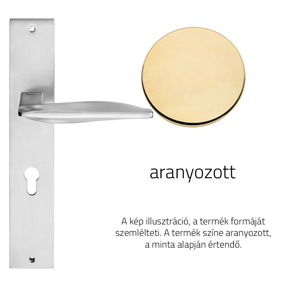 Linea Cali Aqua aranyozott kilincsgarnitúra hosszúcímen 1440 PL OZ