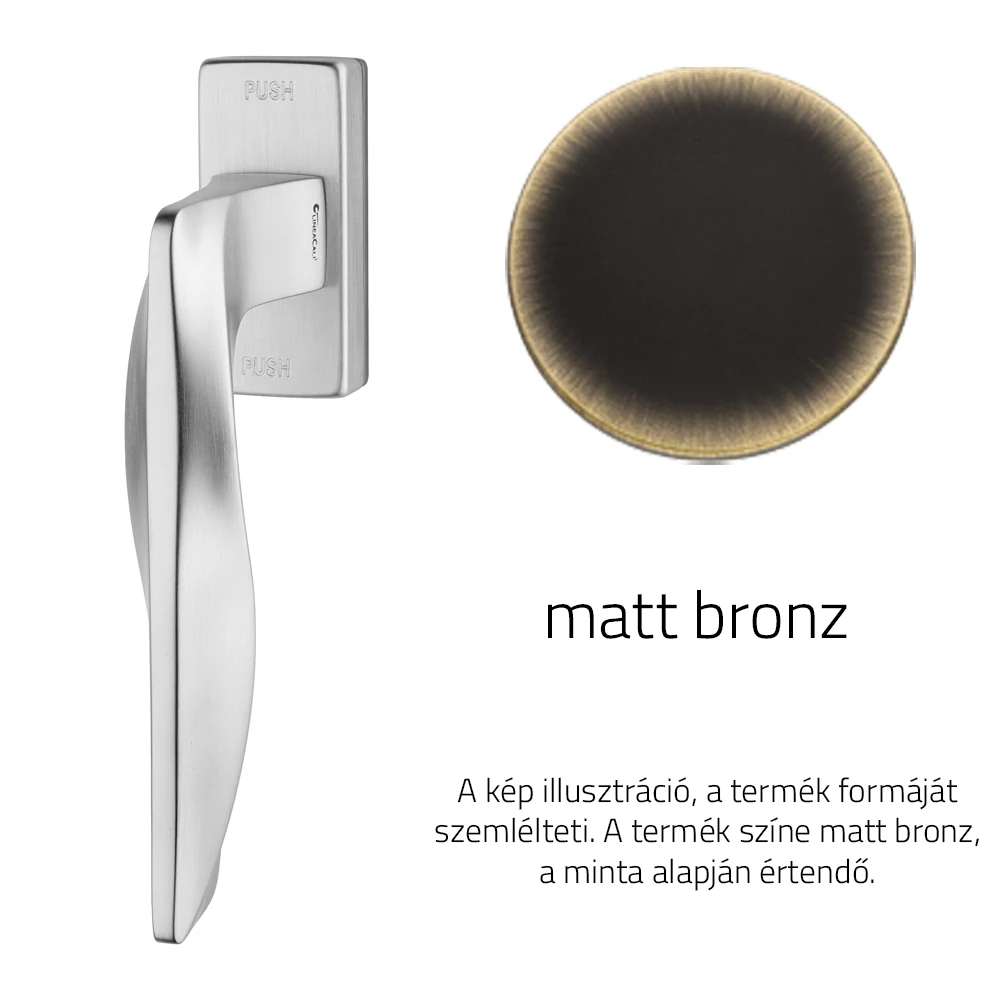Linea Cali Aqua matt bronz ablakfélkilincs Smart Block rendszerrel 1440 SK BM