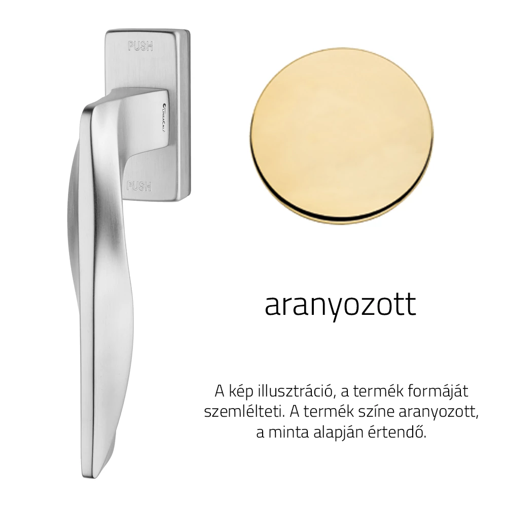 Linea Cali Aqua aranyozott ablakfélkilincs Smart Block rendszerrel 1440 SK OZ
