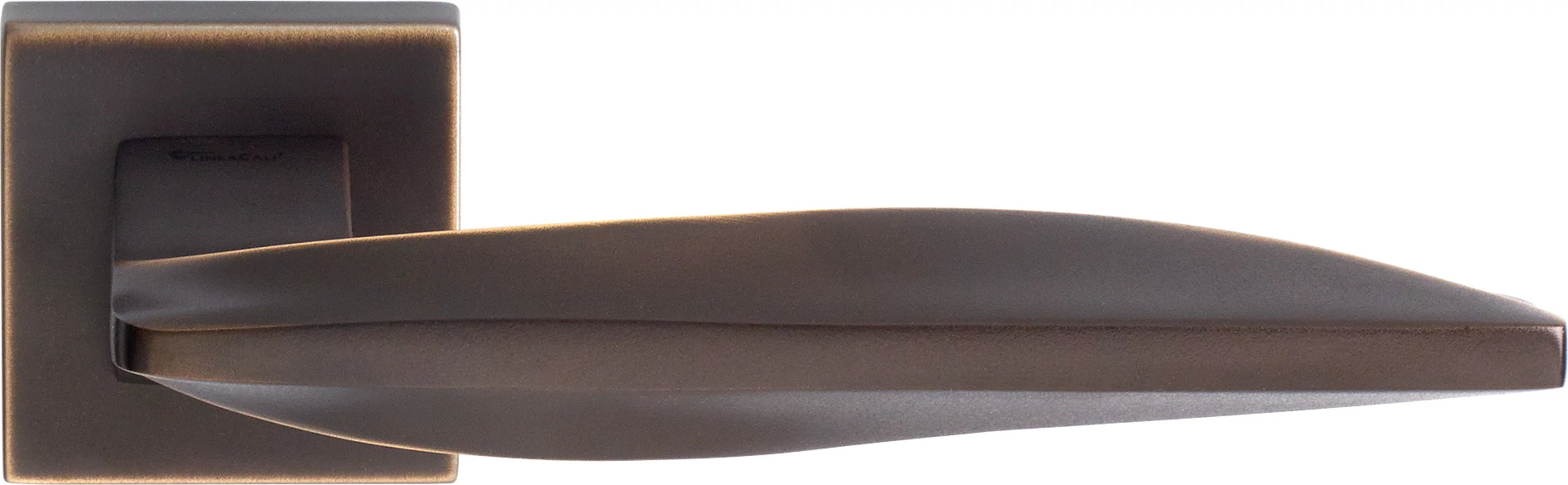 Linea Cali Aqua matt bronz négyzetrozettás kilincsgarnitúra 1440 RB 019 BM