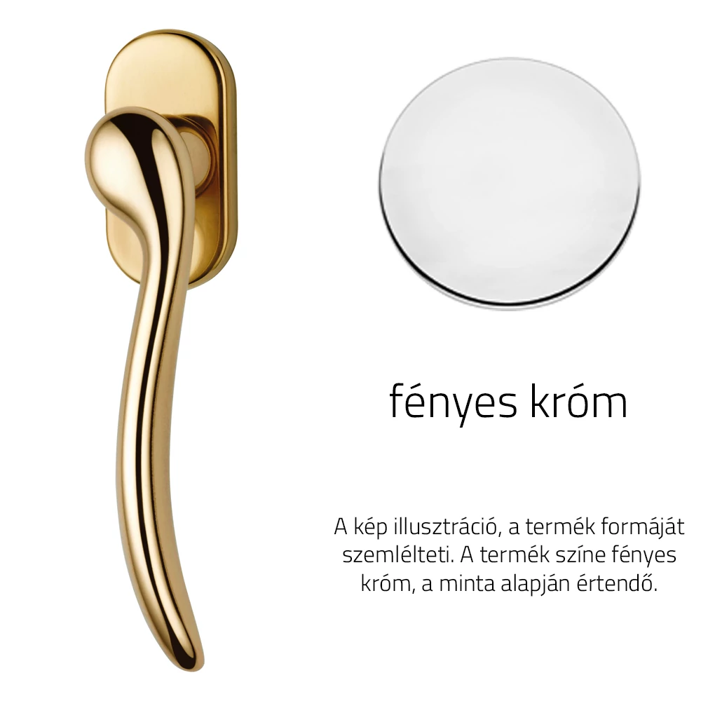 Linea Cali Beta fényes króm ablakfélkilincs 488 DK CR