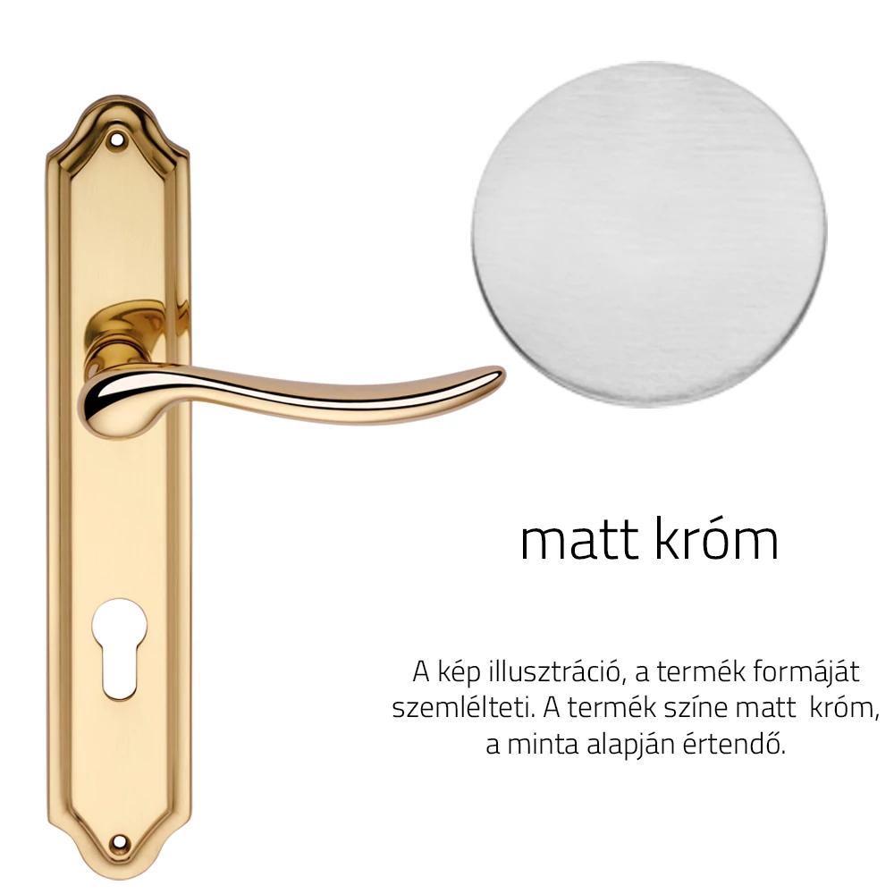 Linea Cali Beta matt króm hosszúcímes kilincsgarnitúra 488 PL CS
