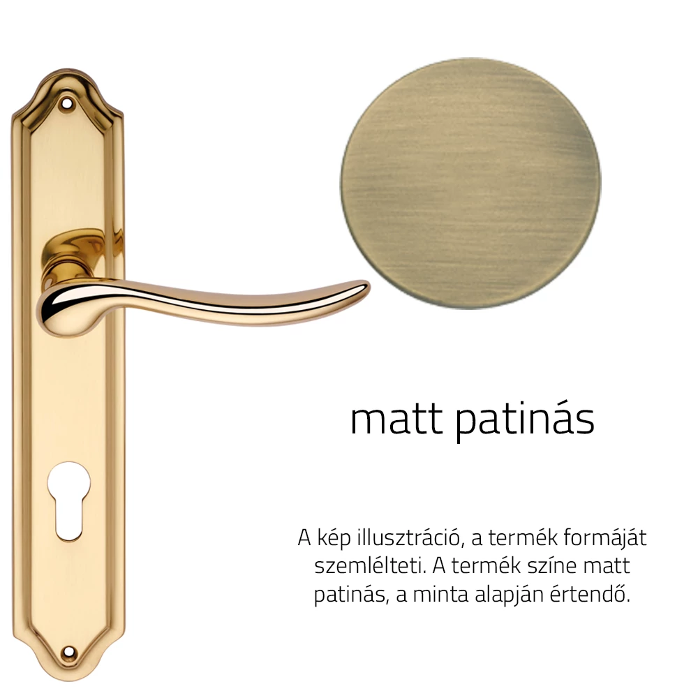 Linea Cali Beta matt patinás hosszúcímes kilincsgarnitúra 488 PL PM