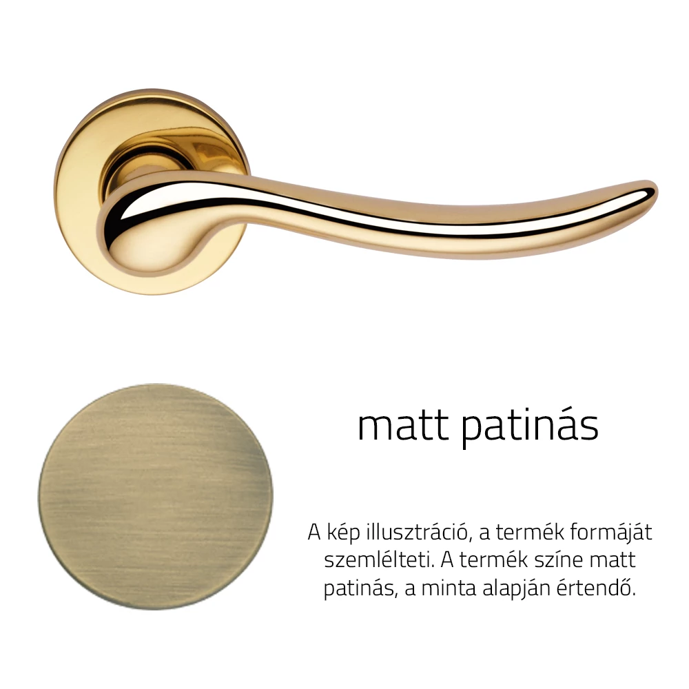 Linea Cali Beta matt patinás körrozettás kilincsgarnitúra 488 RB 027 PM