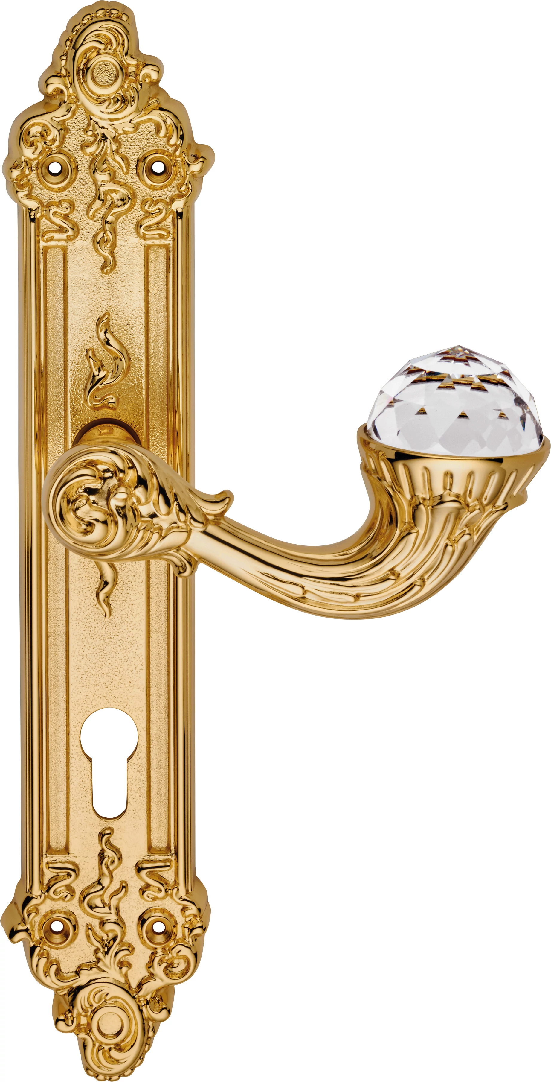 Linea Cali Brilliant Crystal aranyozott hosszúcímes kilincsgarnitúra 1526 PL OZ