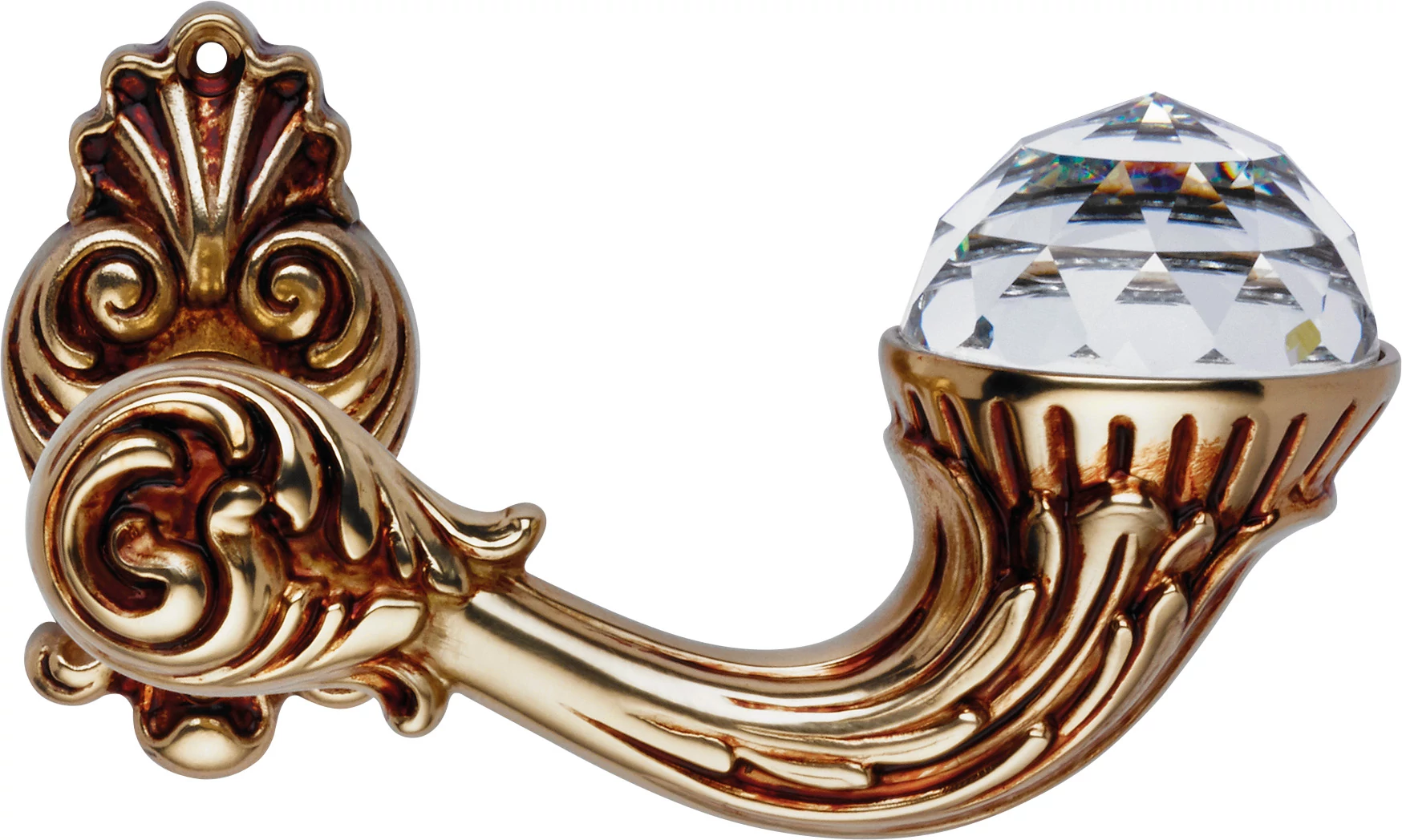 Linea Cali Brilliant Crystal francia arany díszes rozettás kilincsgarnitúra 1526 RB 015 OF