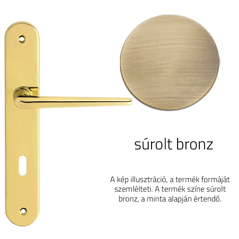Linea Cali Brixia súrolt bronz hosszúcímes kilincsgarnitúra 760 PL OG