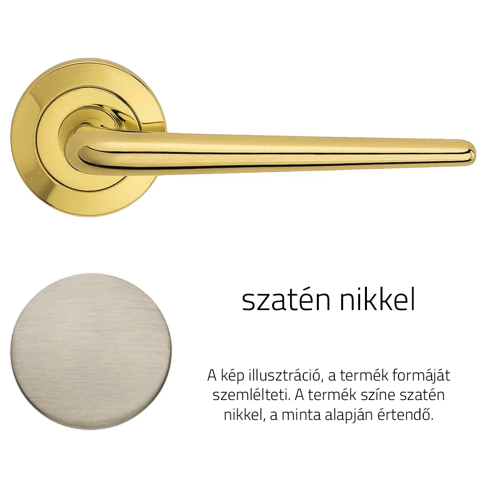 Linea Cali Brixia szatén nikkel körrozettás kilincsgarnitúra 760 RB 102 NS