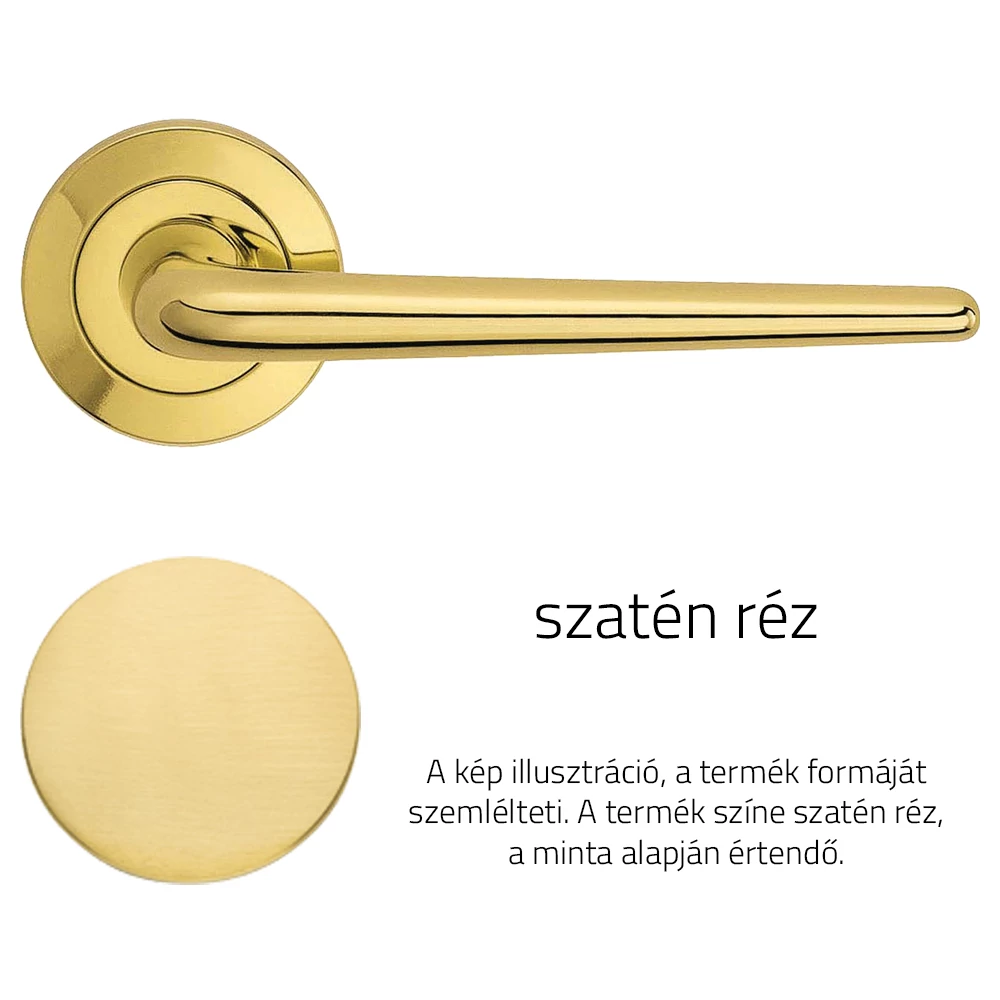 Linea Cali Brixia szatén réz körrozettás kilincsgarnitúra 760 RB 102 OS