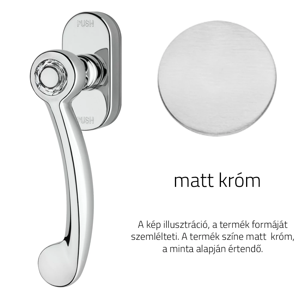 Linea Cali Cosmic matt króm ablakfélkilincs Smart Block rendszerrel 1335 SK CS