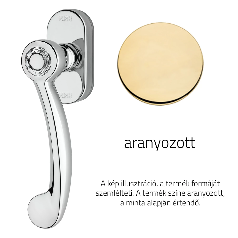 Linea Cali Cosmic aranyozott ablakfélkilincs Smart Block rendszerrel 1335 SK OZ