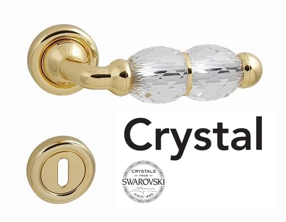 Linea Cali Crystal aranyozott körrozettás kilincsgarnitúra 830 RB 103 OZ