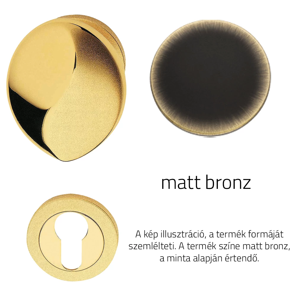Linea Cali Delfino matt bronz gomb kilincsgarnitúra körrozettával 955 PG 102 BM