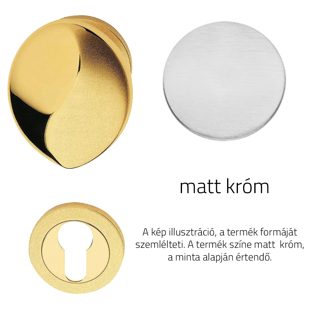 Linea Cali Delfino matt króm gomb kilincsgarnitúra körrozettával 955 PG 102 CS