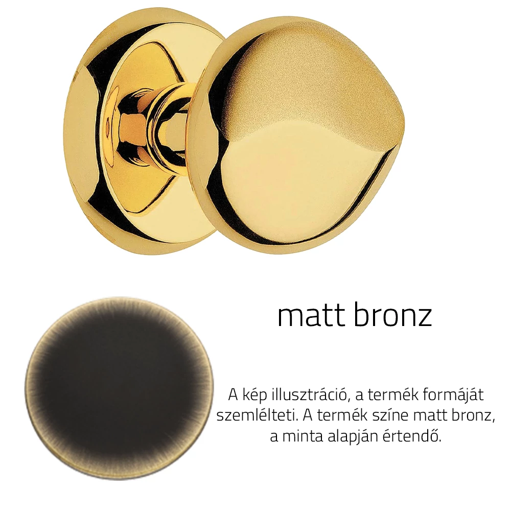 Linea Cali Delfino matt bronz fix gomb garnitúra körrozettával 955 PT BM