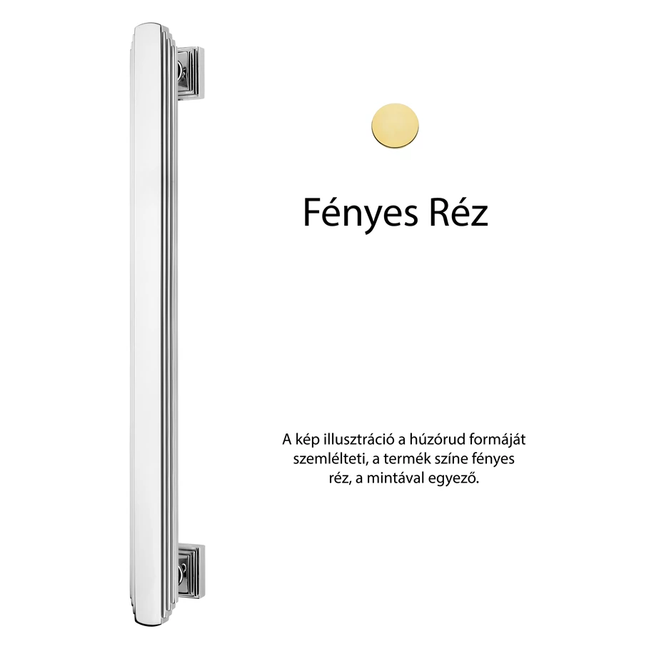 Linea Cali Glamor fényes réz tolóajtó húzórúd (400 mm furattáv) 1555 MN 400 OL