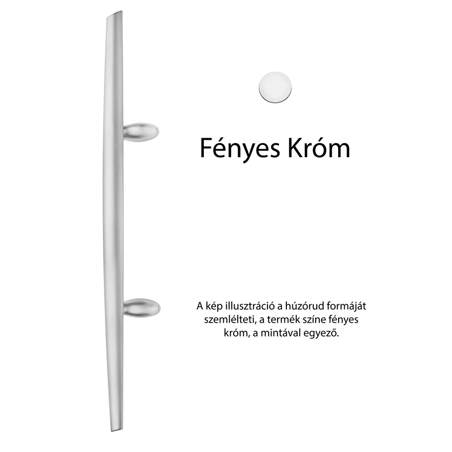 Linea Cali Kendo fényes króm eltolt tolóajtó húzórúd 1516 MZ 300 CR
