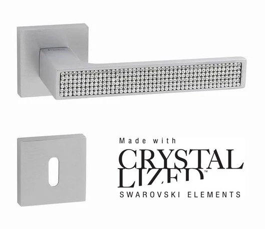 Linea Cali Zen Mesh matt króm négyzetrozettás kilincsgarnitúra 1157 RB 019 CS