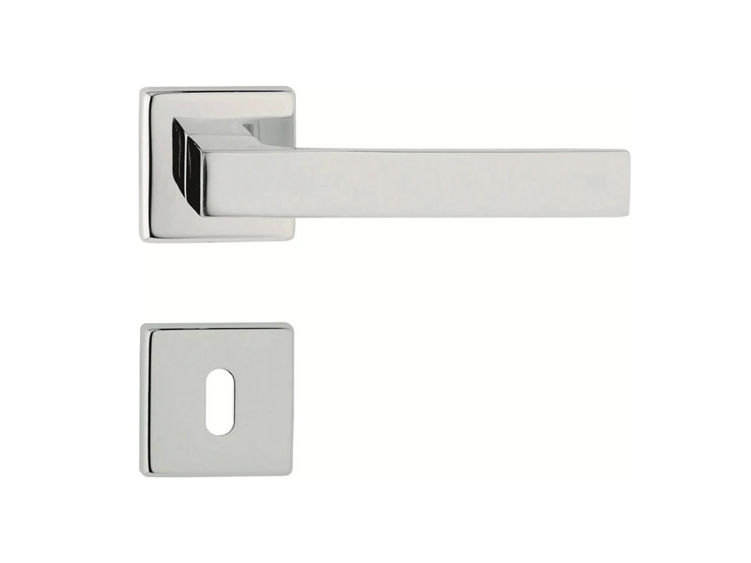 Linea Cali Zen fényes króm négyzetrozettás kilincsgarnitúra 1156 RB 019 CR