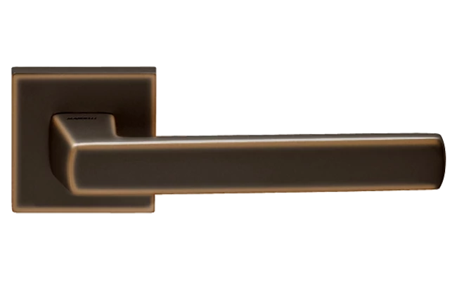 Mandelli Fan imperial bronz négyzetrozettás kilincsgarnitúra