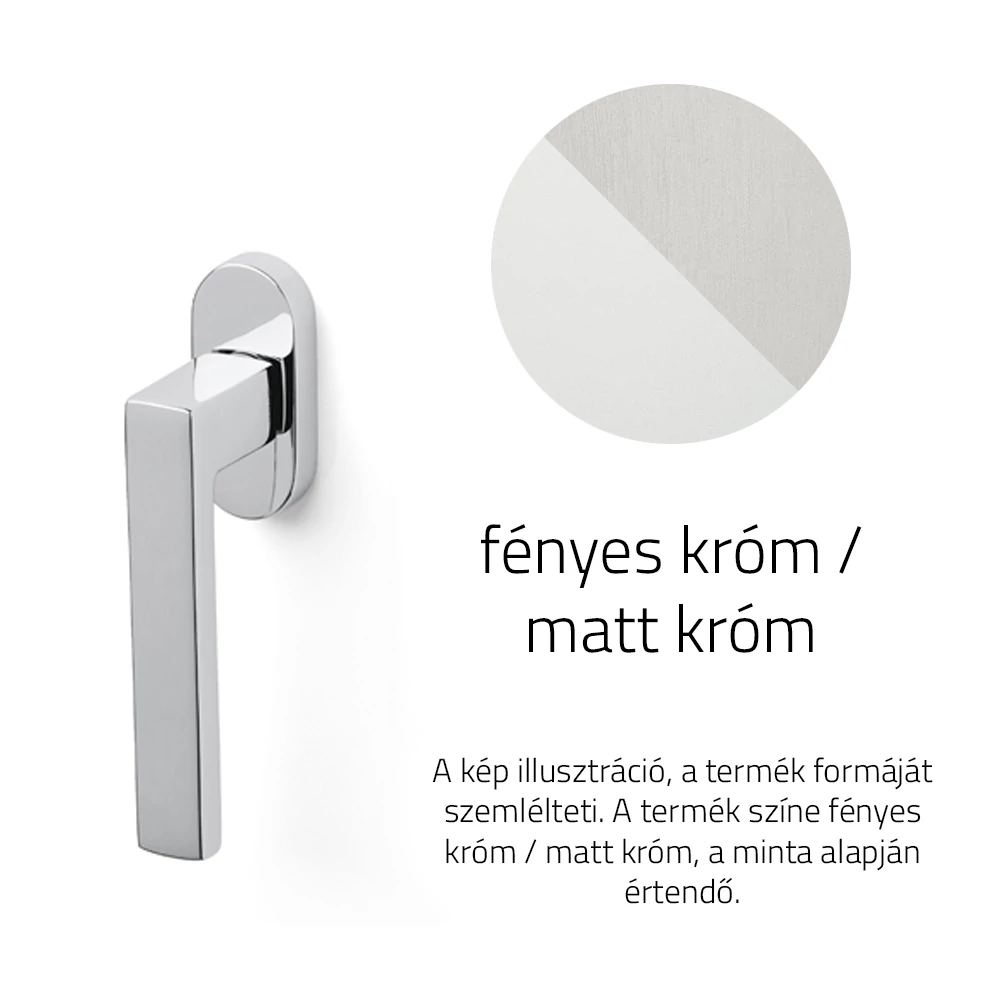Olivari Planet fényes króm / matt króm ablakfélkilincs K195