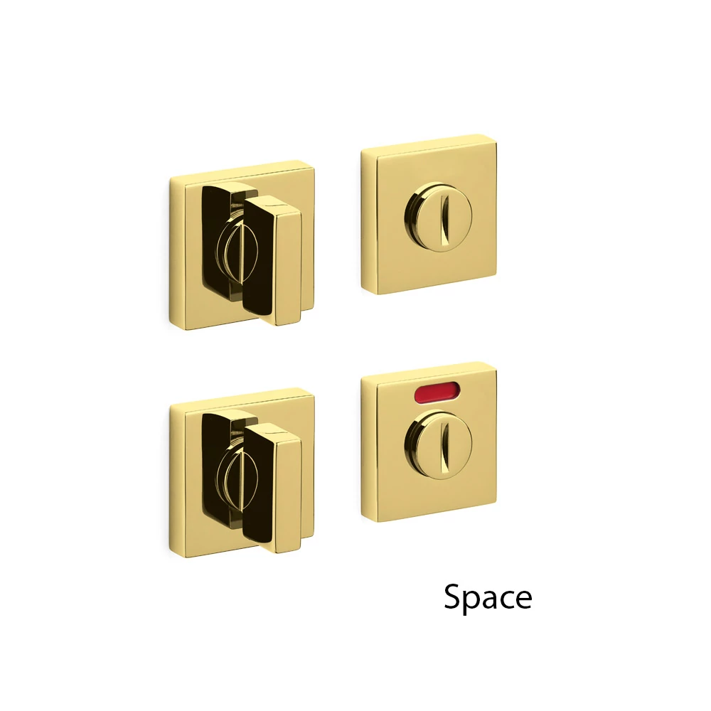 Olivari Space Q fényes szuperarany WC alsó négyzetrozetta H202V6