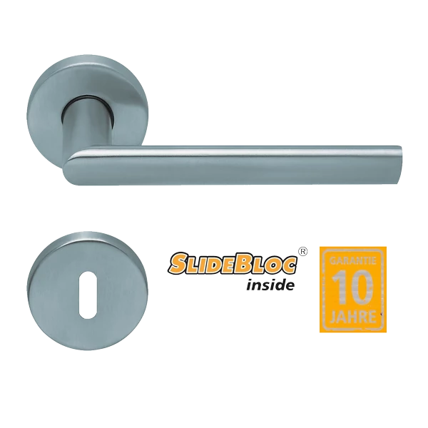 Scoop Jade I 1108 SB inox körrozettás kilincsgarnitúra