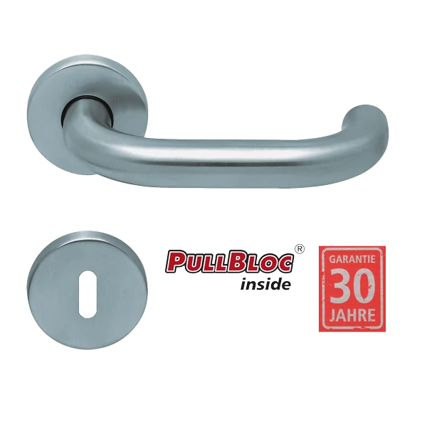 Scoop 1104 Rondo PB inox körrozettás kilincsgarnitúra