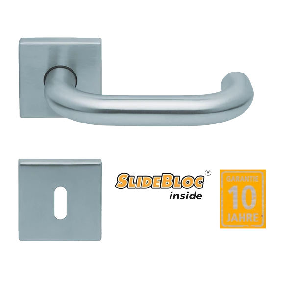 Scoop 1104 Rondo SB inox négyzetrozettás kilincsgarnitúra