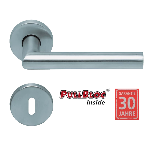 Scoop 1106 Thema PB inox körrozettás kilincsgarnitúra