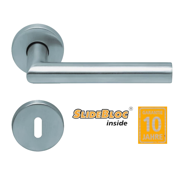 Scoop 1106 Thema SB inox körrozettás kilincsgarnitúra