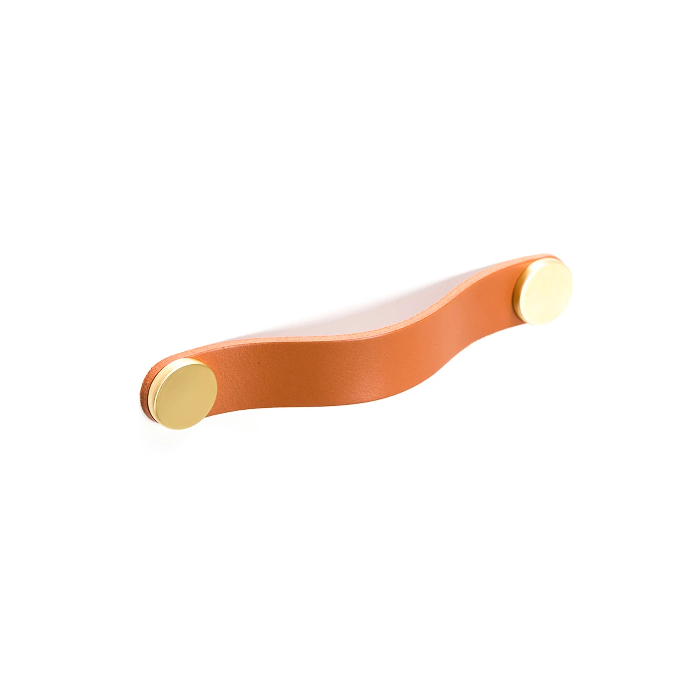 Viefe FLEXA fogantyú 128 mm, bőr-fém, bézs bőr + sárgaréz