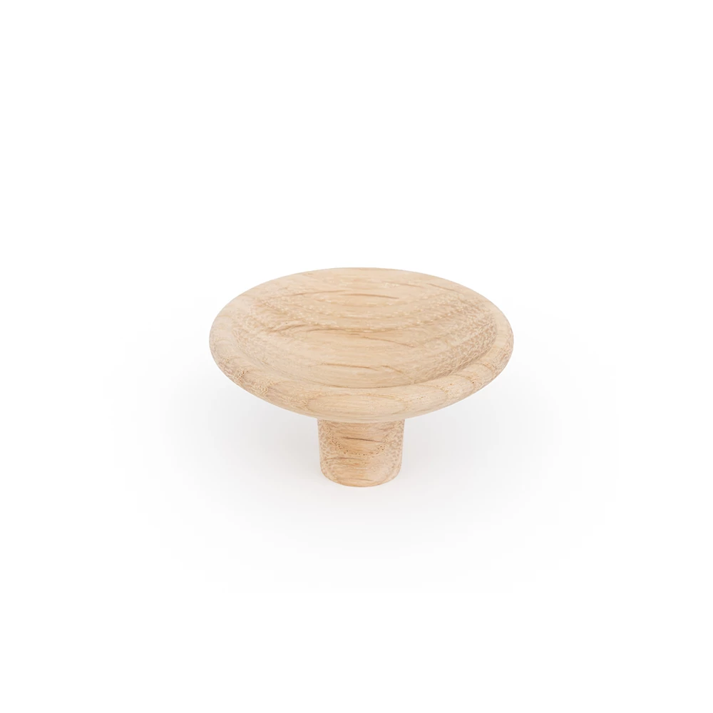 Viefe DISC fogantyú gomb, D38, fa, tölgy nyers