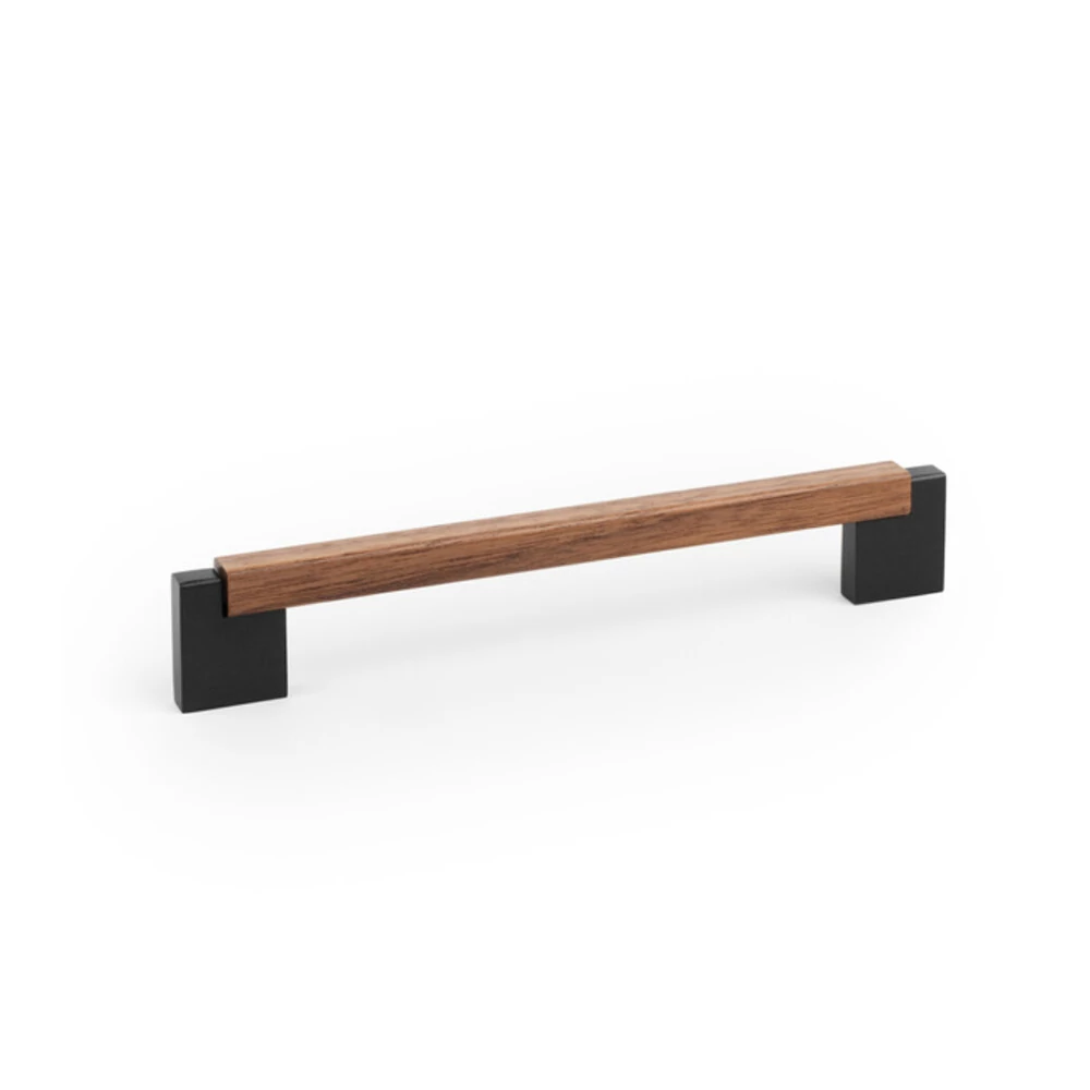 Viefe DUO Mini fogantyú, 160mm, fém-fa, csiszolt láva szürke - dió 0658160NM2717