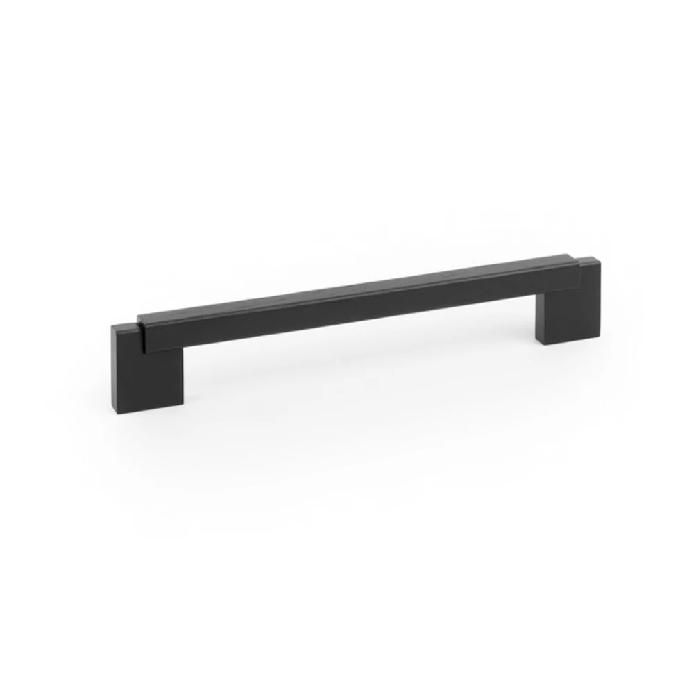 Viefe DUO Mini fogantyú, 160mm, fém-fa, csiszolt fekete - fekete 0658160NM2M2