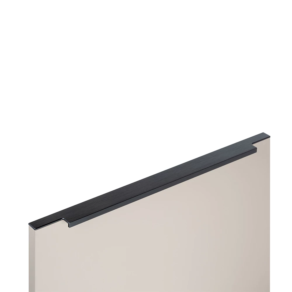 Viefe LINEAR fogantyú 19 élre ültethető, 1197 mm, alumínium, csiszolt fekete