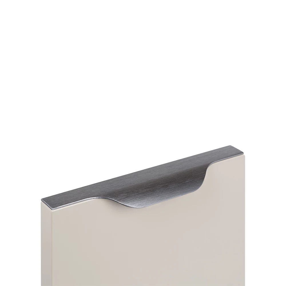 Viefe VECTOR fogantyú élbe ültethető, 19 mm ajtóhoz, 147 mm, alumínium, csiszolt szürke